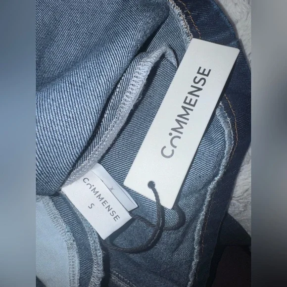 Commense Belted Denim Shirt Dress NWT - Picture 5 of 5